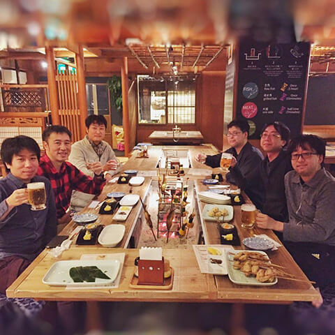 8日も、レストラン「いろりかこむ」で宴会がありました